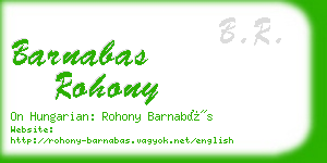 barnabas rohony business card